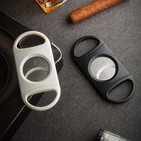 black and white large cigar cutter