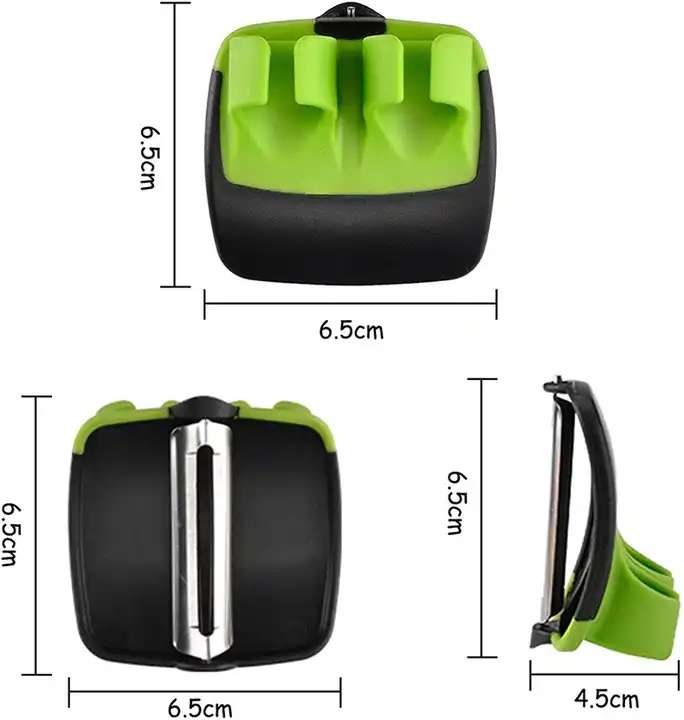 Plastic Stainless steel double finger fruit ,palm and vegetable peeler - Image 5