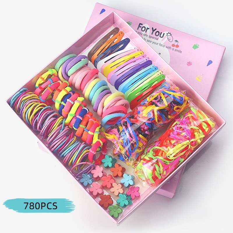 mixed set little baby hair clips and bands claws pins girls accessories - Image 3