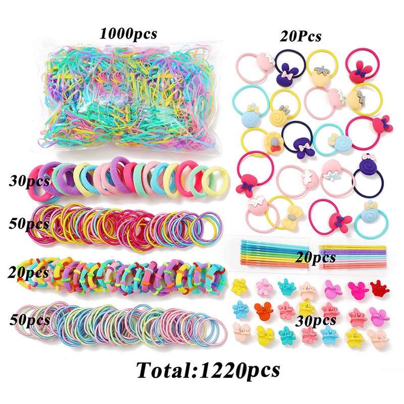 mixed set little baby hair clips and bands claws pins girls accessories - Image 5