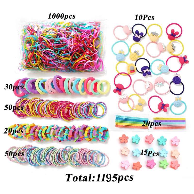 mixed set little baby hair clips and bands claws pins girls accessories - Image 4
