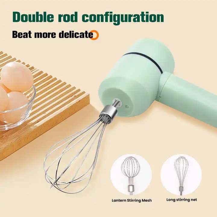 Rechargeable Stainless Steel Mini Kitchen Electric Egg Beater - Image 4