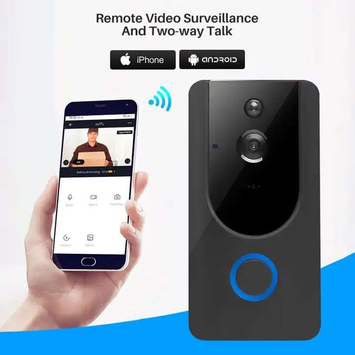 Smart home 1080P two way audio night Vision PIR Motion Detection Wifi Camera Doorbell - Image 7