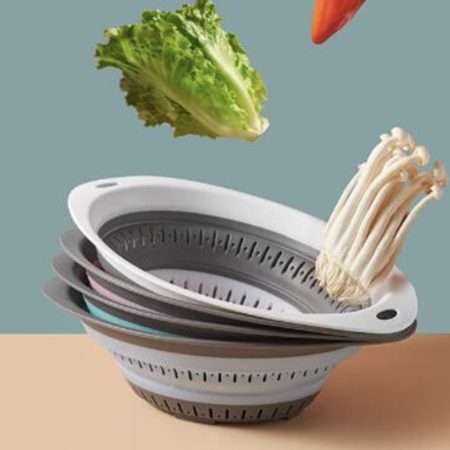 Kitchen Foldable Practical Storage Basket Collapsible Strainer