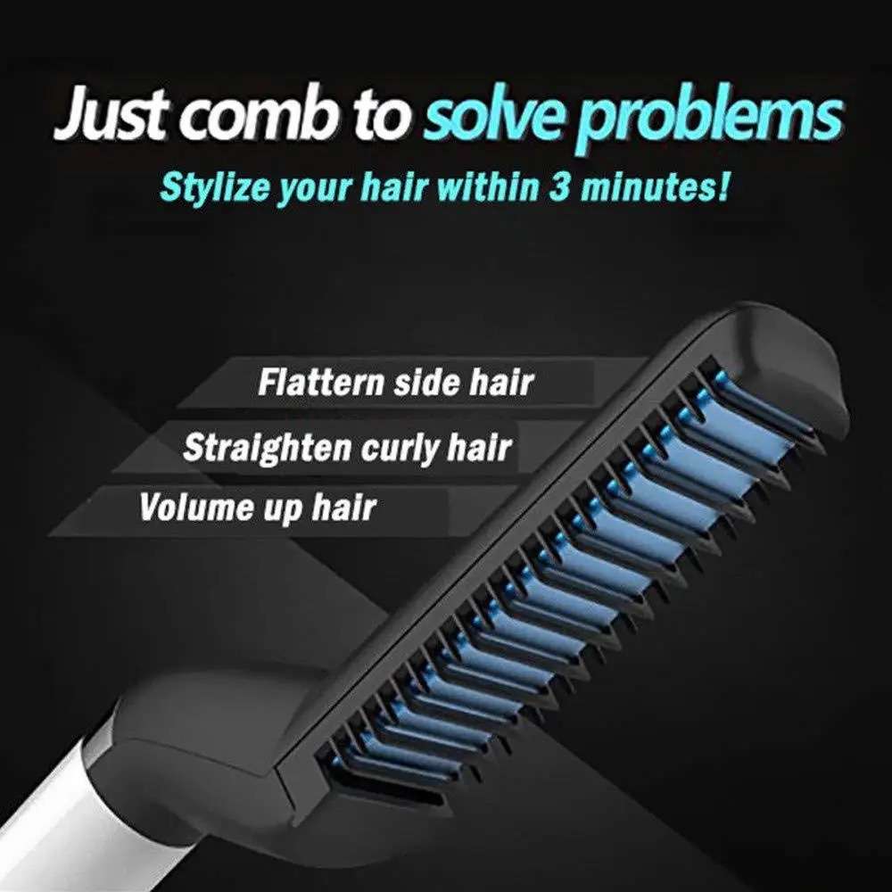 Men Quick Style Beard Straightening Comb - Image 2