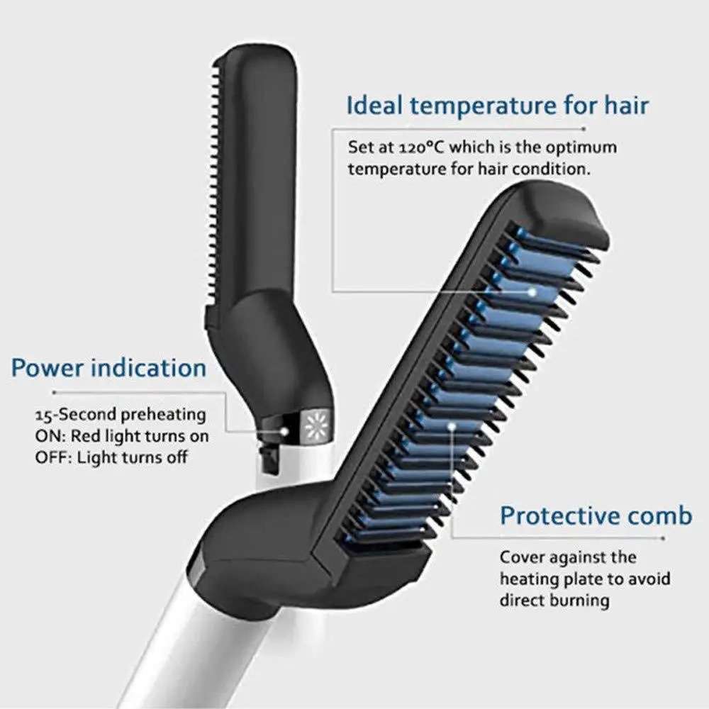 Men Quick Style Beard Straightening Comb - Image 4
