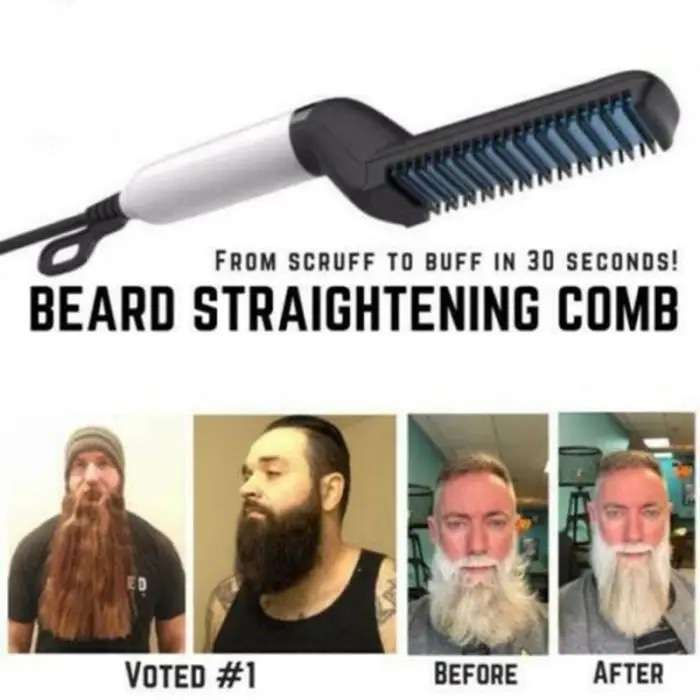 Men Quick Style Beard Straightening Comb - Image 5