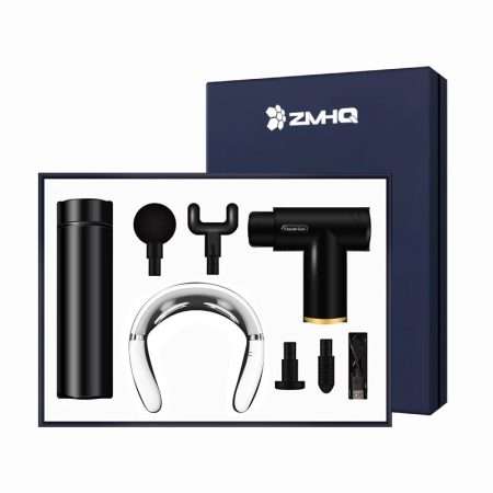 Promotional Gift set neck massage vacuum flask with temperature display 3 in 1 massage gun executive gift