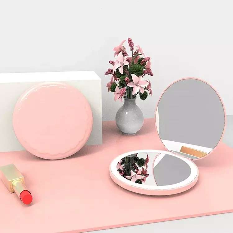 High End Folding Mirror LED Portable Makeup Mirror Luminous Mini Sensitive keys - Image 3