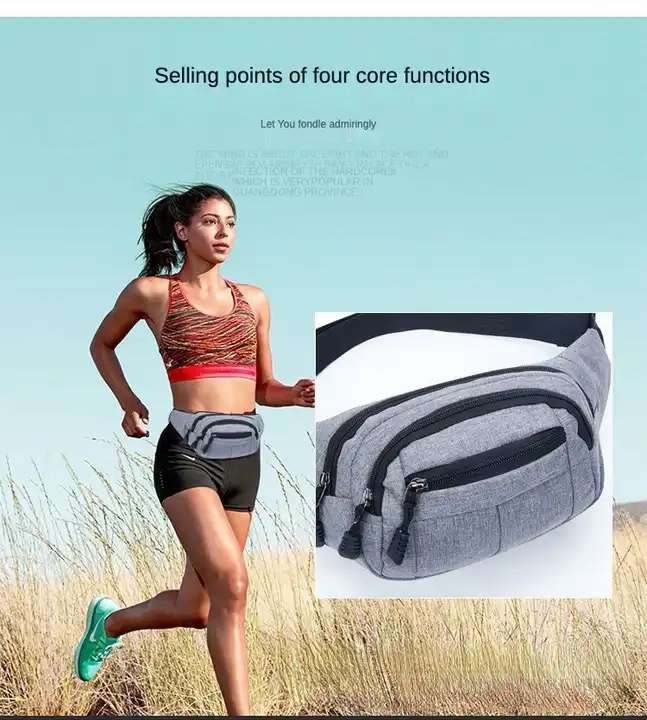 Casual Large Sports Waist Bag Phone Bag - Image 4