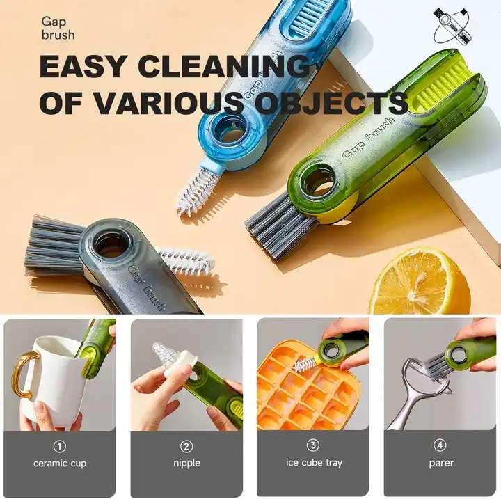 3 in 1 Multipurpose Bottle Gap Cleaner Brush - Image 3