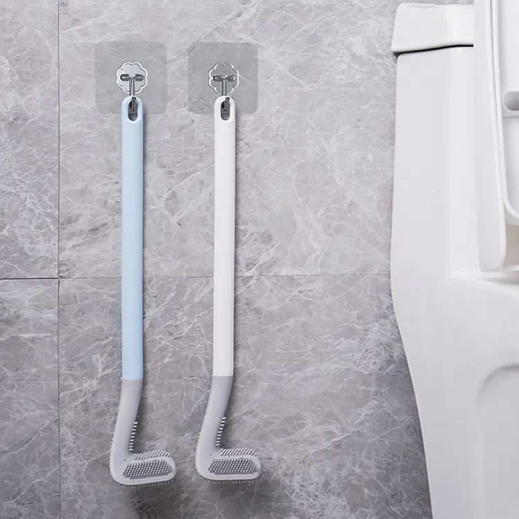 Golf Toilet Brush Long Handle Silicone Toilet Brush Wall Mounted Cleaning Brush - Image 5