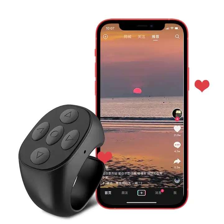 Wireless Media ,Remote Selfie & Page Turner Ring Shape Button - Image 3