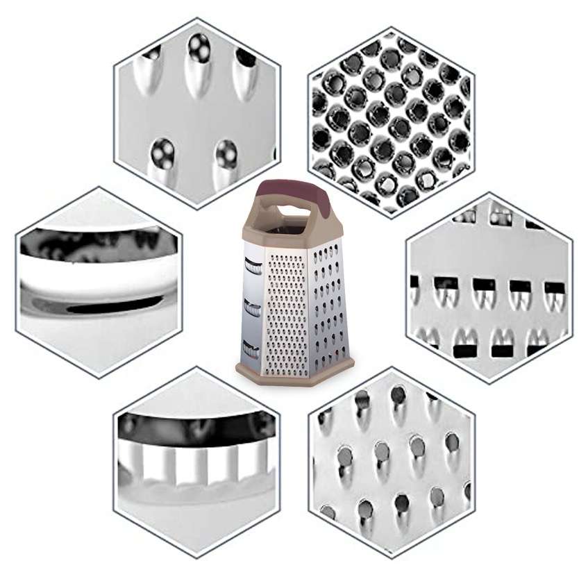 Stainless Steel Six-Sided Vegetable Grater - Image 2