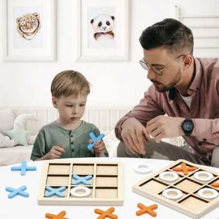 New Toddler Educational Toys Wooden XO Game