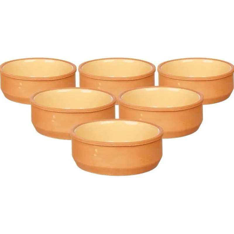 Tent-Set of 6 Oven-Pans Mini Dish Pottery
