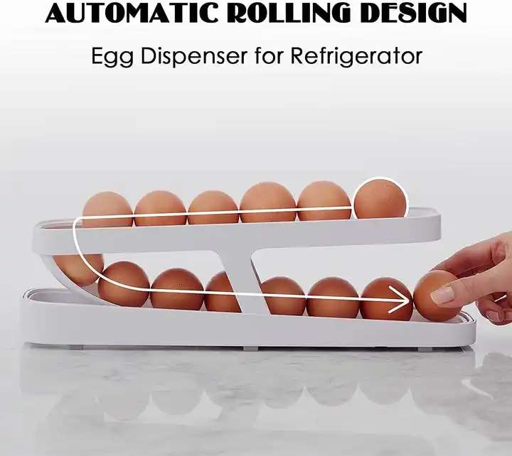 2 Layer Sliding Egg Storage Box Auto Rolling Egg Storage - Image 3