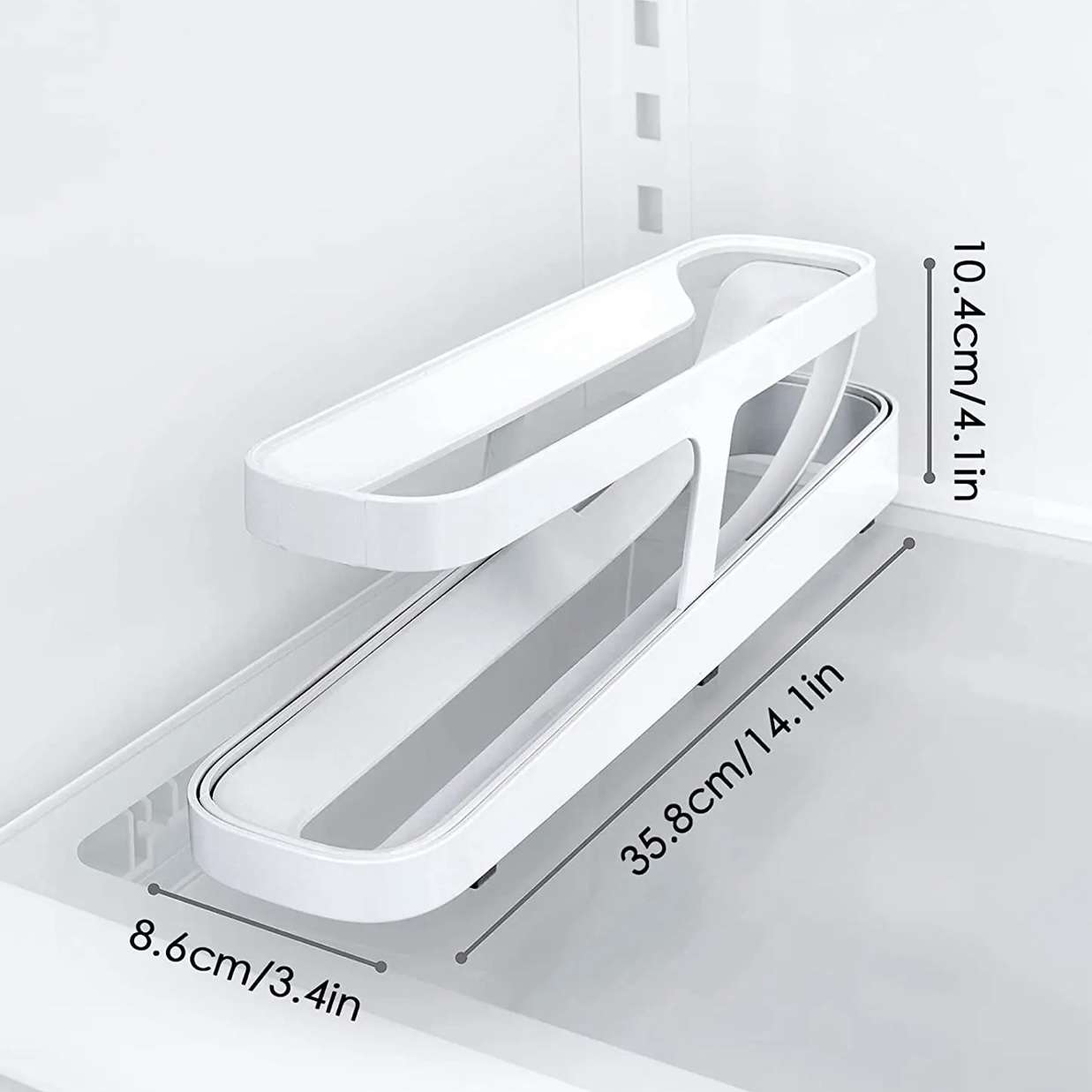 2 Layer Sliding Egg Storage Box Auto Rolling Egg Storage - Image 2
