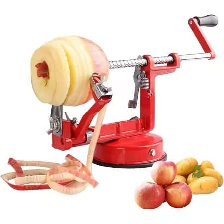 Apple Corer Spiral Hand-cranked Adjustable Pear Slicer