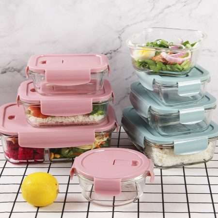 Set of 3 Sizes Glass Lunch Box