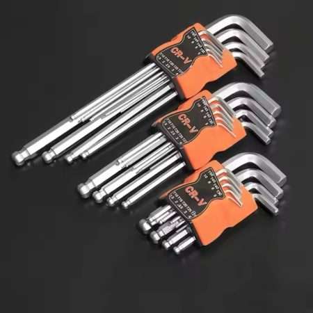 CR-V Carbon steel Metric 1.5mm-10mm Ball End Head Hex Wrench Set