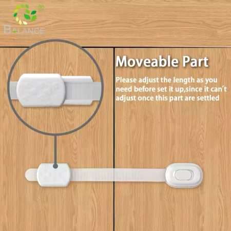 Baby Adhesive adjustable strap locks cabinet drawer safety lock