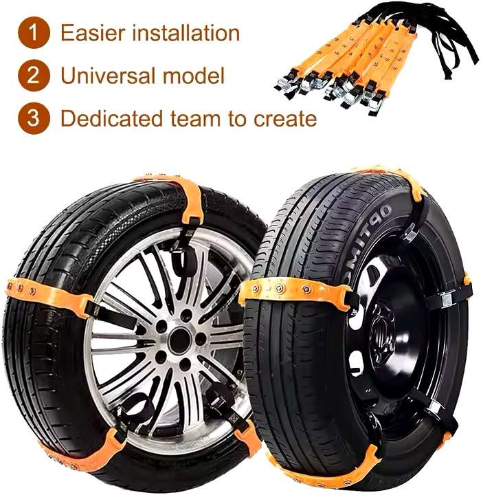 Anti-skid Winter Tyres Wheels Snow Chains kit of 10 pcs - Image 6