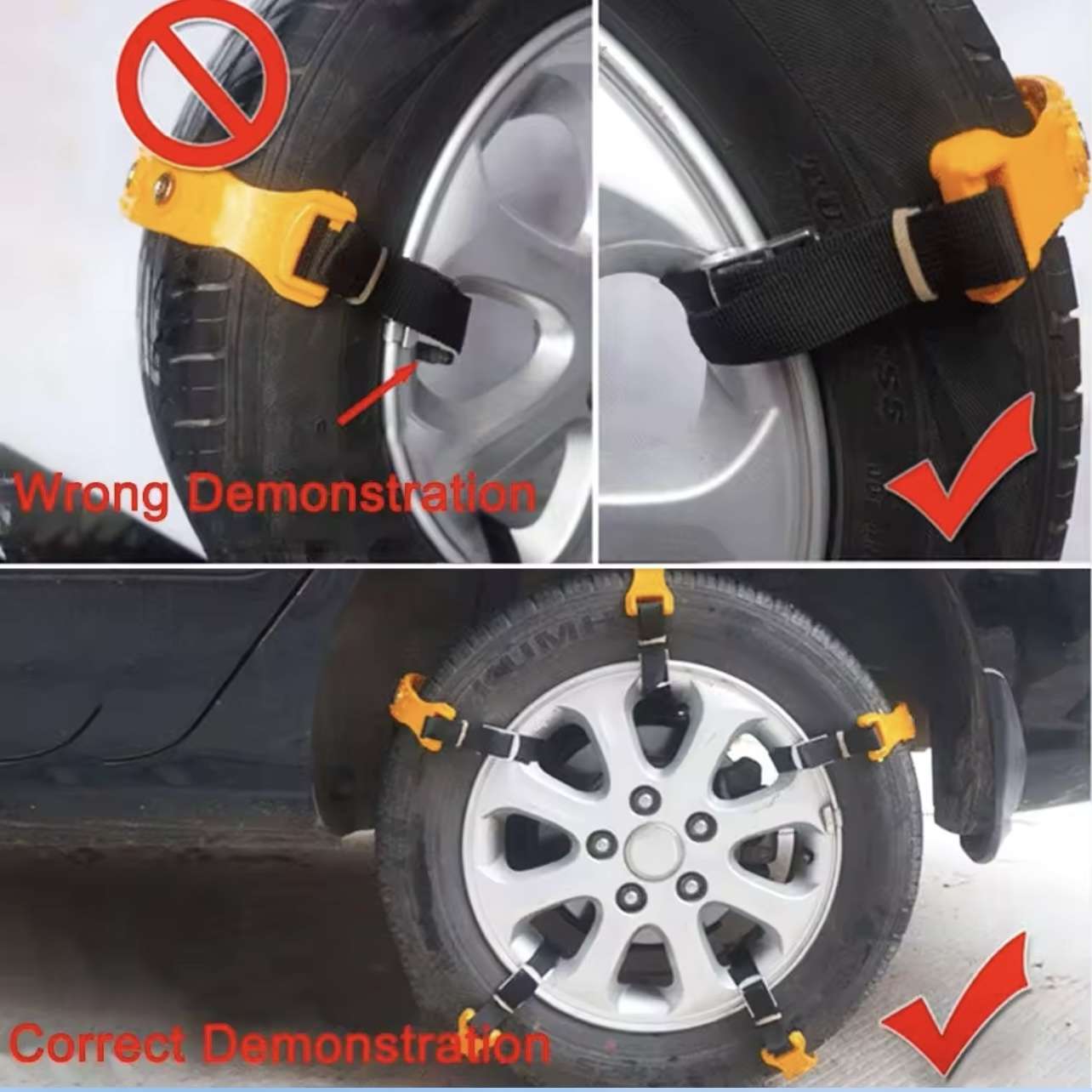 Anti-skid Winter Tyres Wheels Snow Chains kit of 10 pcs - Image 8