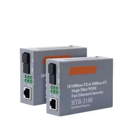 FTTH Fiber Optic Media Converter With 10/100M Netlink 25KM A/B Converter HTB3100
