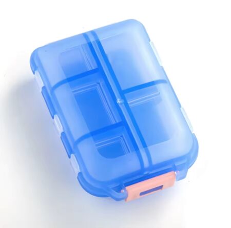 Portable Pill Box With 10 Grids, Medicine Storage Organizer