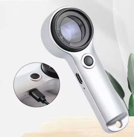 BIJIA Hand held 3LED 3 banknote verification lamp with magnifying glass