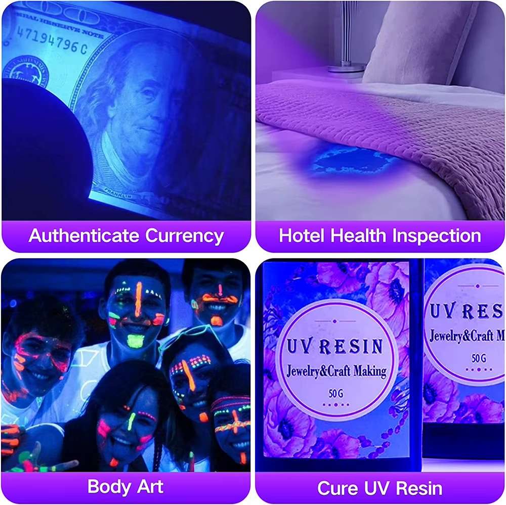 Multifunctional Handheld Uv Led Purple Flash Light - Image 6