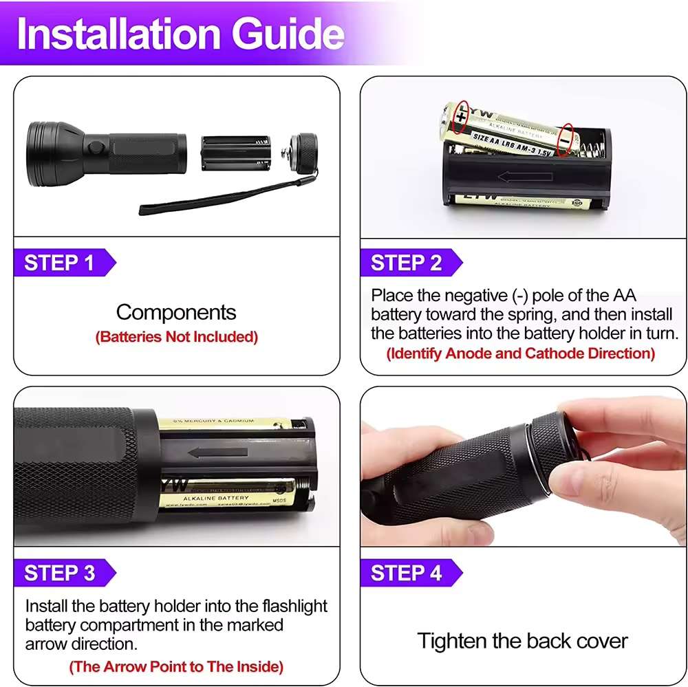 Multifunctional Handheld Uv Led Purple Flash Light - Image 9