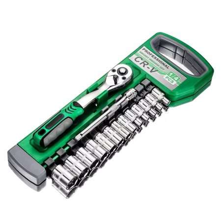 15pcs 1/4" Mechanic Ratchet Wrench Tool Set