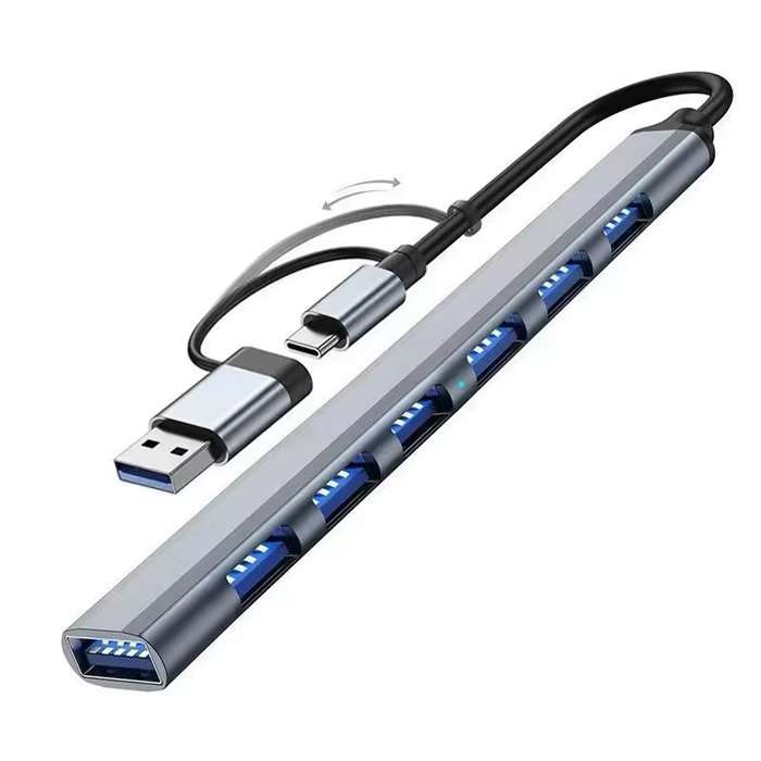 7-USB Port USB Hub 3.0 USB Splitter USB Extender Two Kinds of Plugs