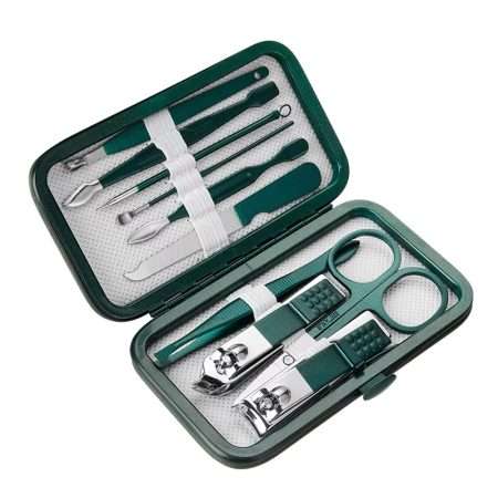 Professional Nail Tools Manicure & Pedicure Set of 10pcs Travel Grooming Kit