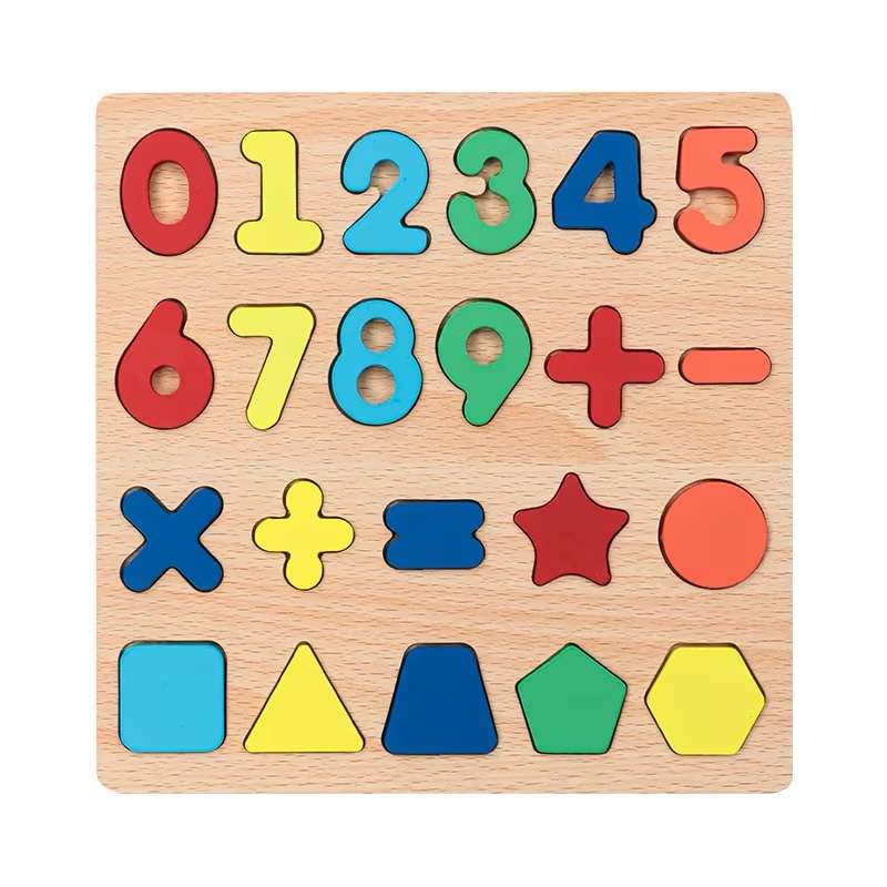 Children Wood Alphabets Number Kids Montessori 3D Learning Jigsaw Puzzle - Image 7