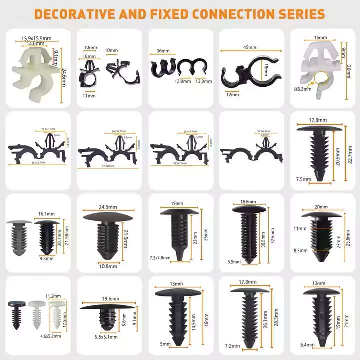 1115 Pcs Universal Car Plastic Clips Fasteners Mixed Retainer Automotive Clip - Image 6