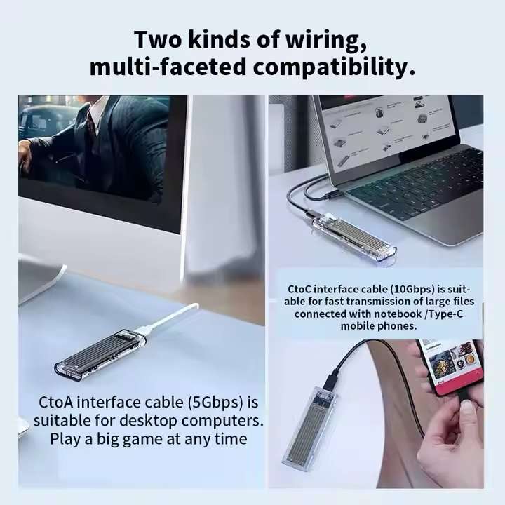 NVME M.2 Solid State Drive External Enclosure M.2 to USB C 10Gbps - Image 8