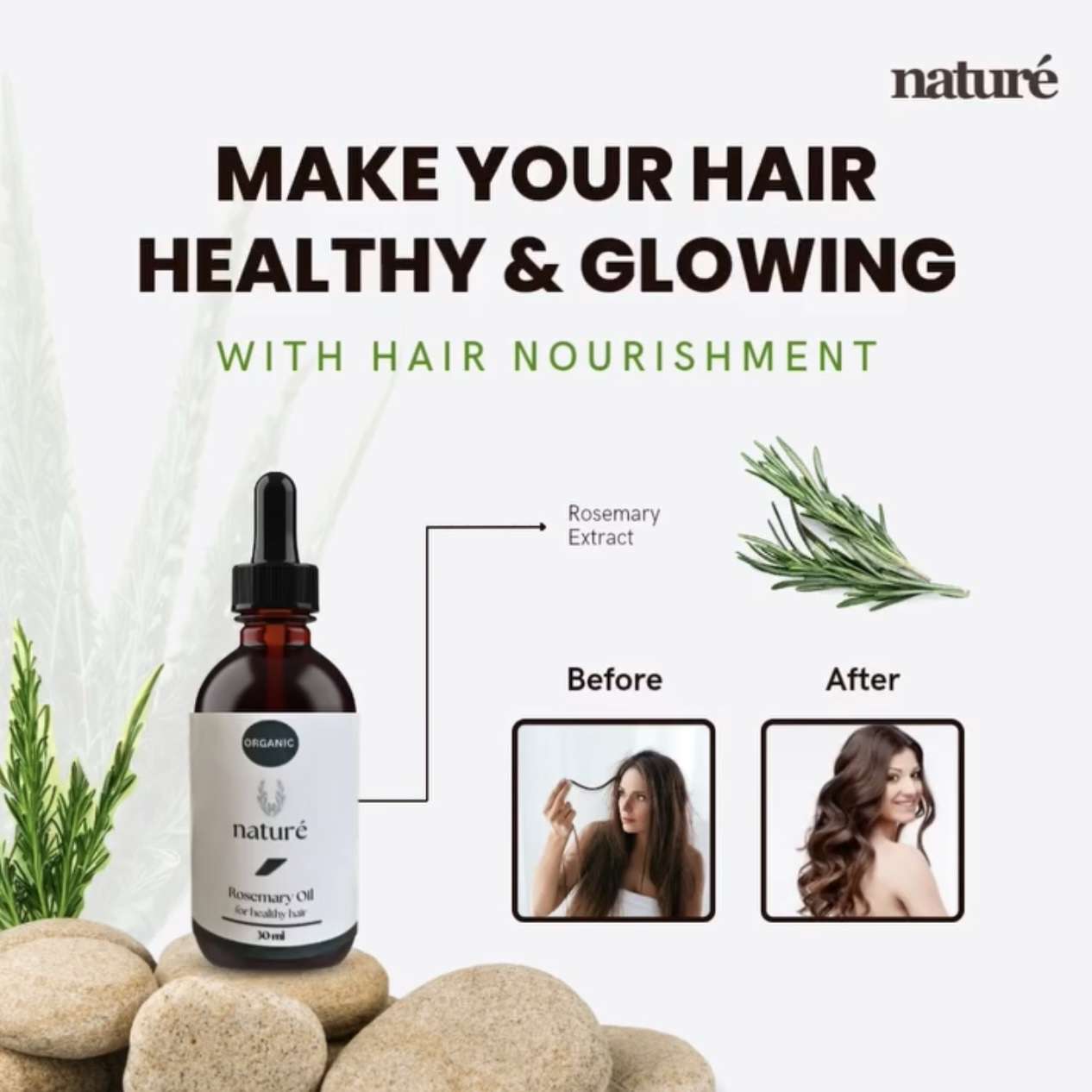 Naturé Pure Rosemary Oil – Strengthen & Shine Your Hair