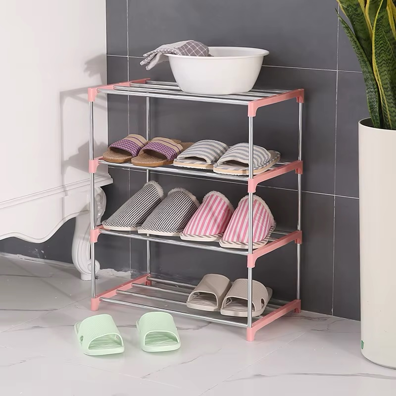 Shoe Rack 4-Tier Metal Shoe Tower 20-Pair Shoe Storage Organizer - Image 3
