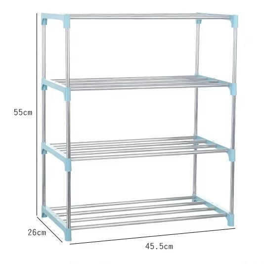 Shoe Rack 4-Tier Metal Shoe Tower 20-Pair Shoe Storage Organizer - Image 4