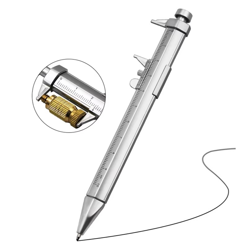 0-100MM Calipers Plastic Vernier Caliper Tool Ballpoint Pen
