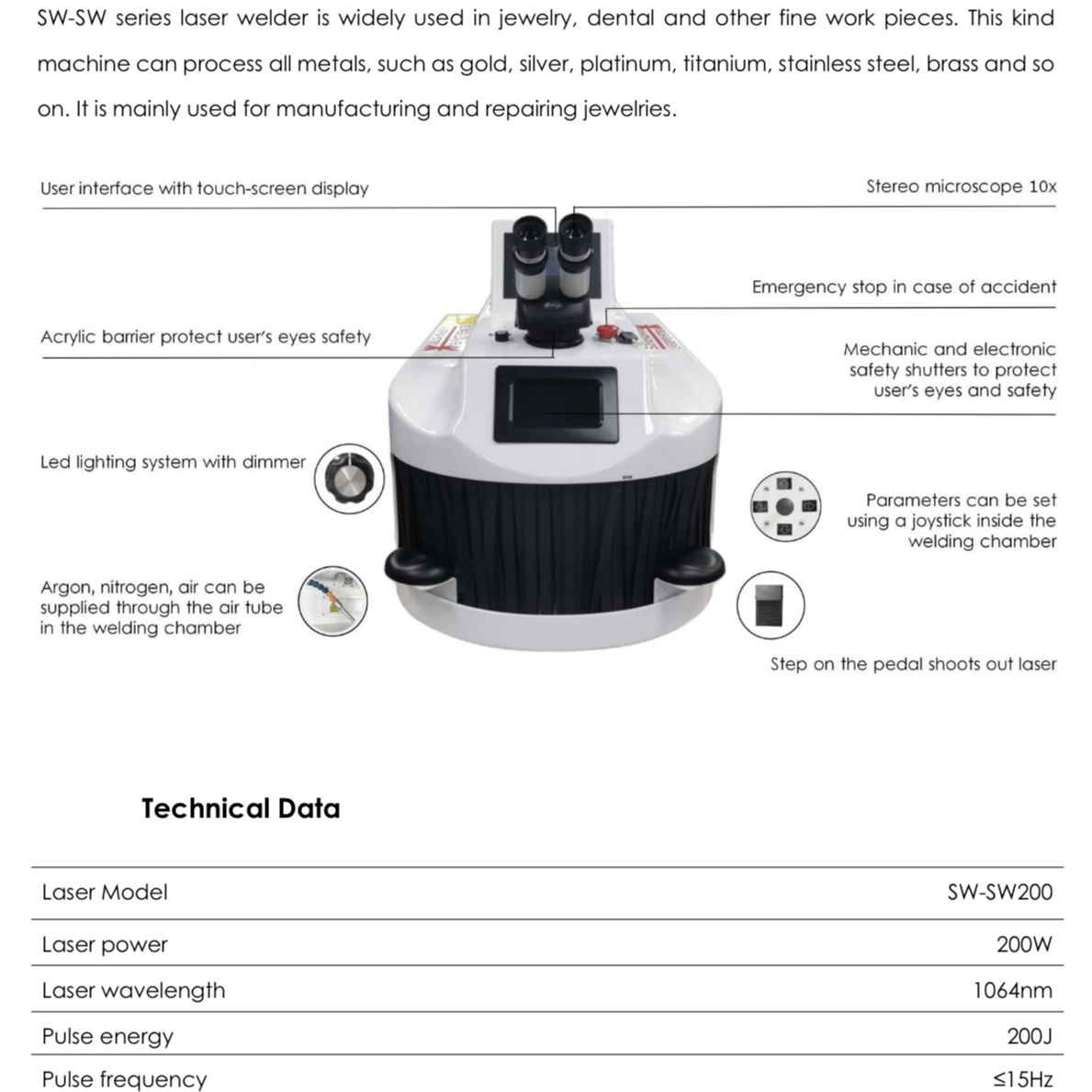 200W Laser Jewelry Welding Machine Jewelry Soldering Machine Dental Welding Machine - Image 3