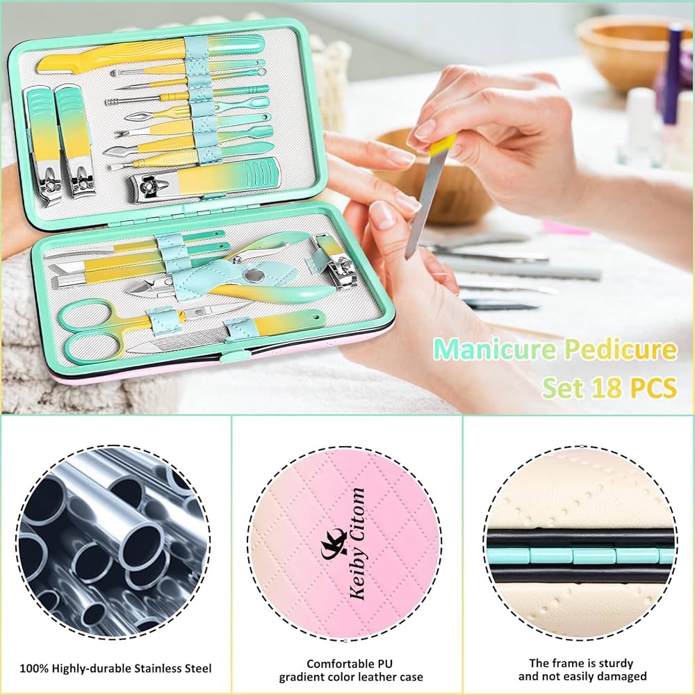 18Pcs Professional Pedicure Care Tools Stainless Steel - Image 4