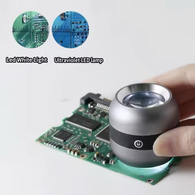 Cylinder Magnifying Glass with Lamp UV Anti-counterfeiting Banknote - Image 3