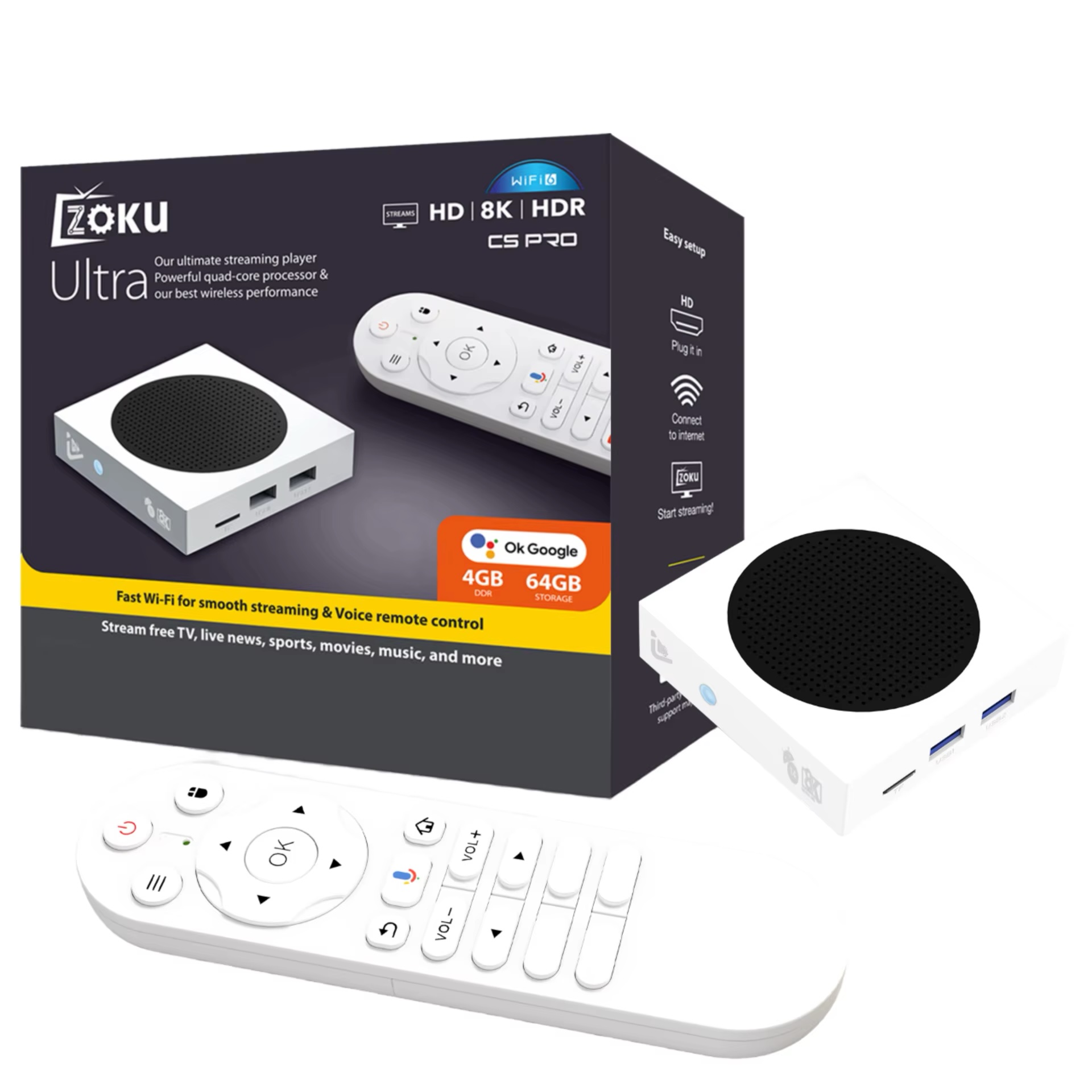 Android 14 Set Top Box High Speed Allwinner H618 TV Box