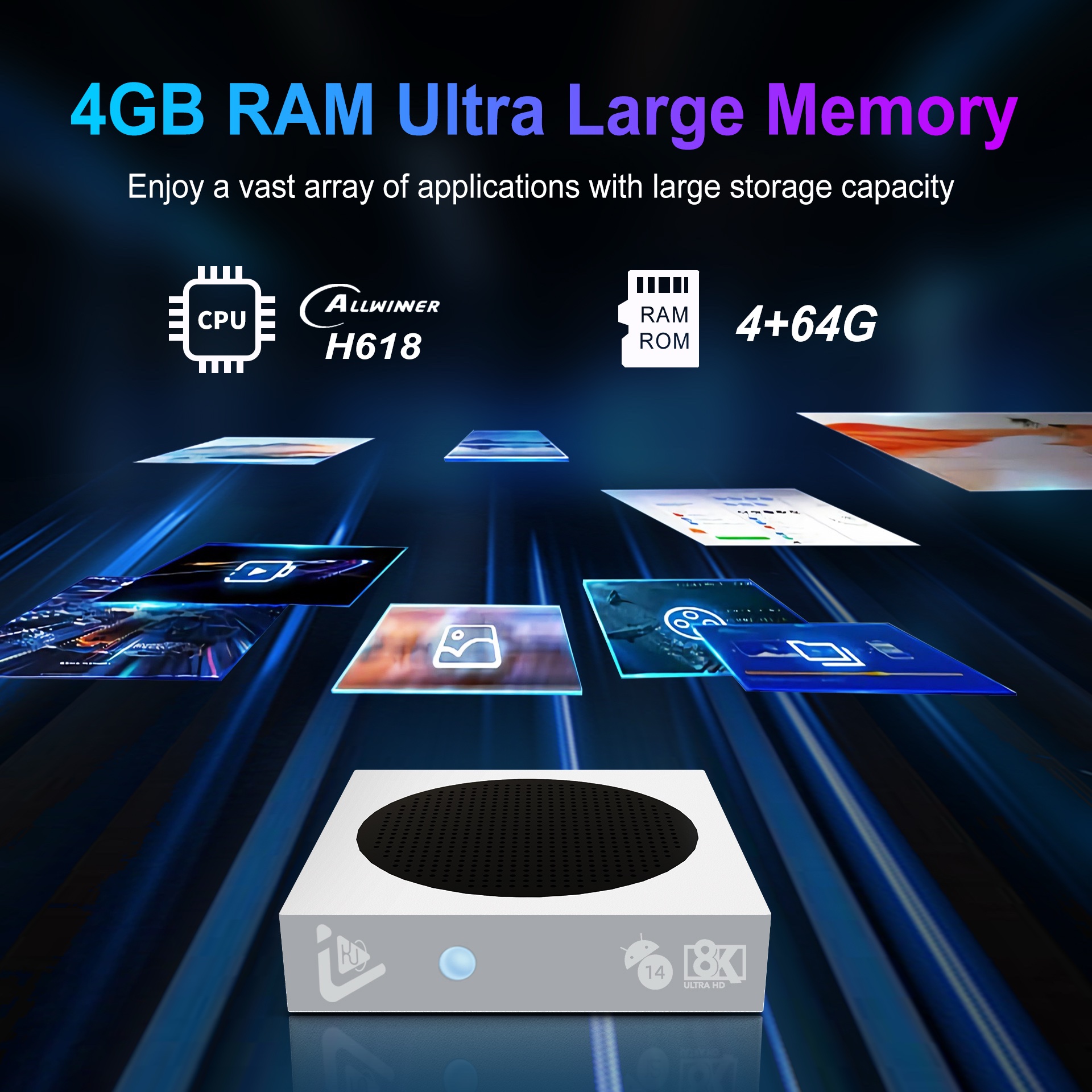 Android 14 Set Top Box High Speed Allwinner H618 TV Box - Image 11