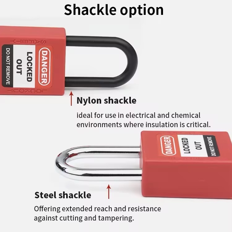 Lockey Safety Steel Shackle ABS Plastic Body Lock With Master Key - Image 5