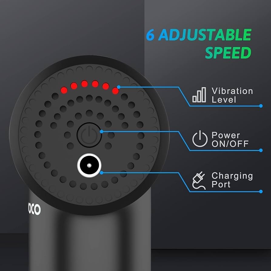 Super Quiet Brushless Motor, with 4 Massage Heads and 6 Adjustable Speed - Image 2